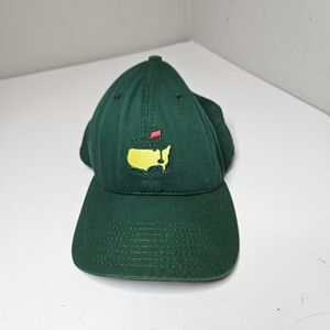 Masters Green Baseball Cap, Vintage American Needle OS Canvas Leather Strap